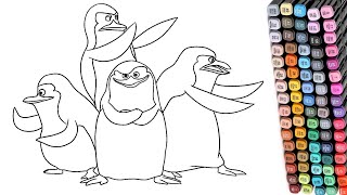 Penguins of Madagascar Coloring Pages