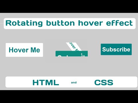 Rotating button hover effect using HTML and CSS | HTML and CSS Button design |Web Animation