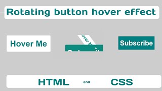 Rotating button hover effect using HTML and CSS | HTML and CSS Button design |Web Animation