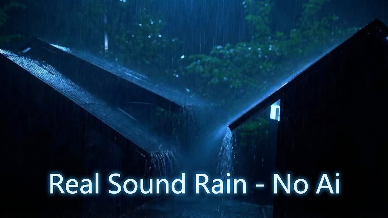 🔴 Heavy Rain and Thunder Sounds for Sleeping - Black Screen | Calm Night Rain Live