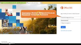 Student Log Into Office 365