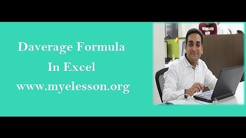 Daverage Formula in Excel