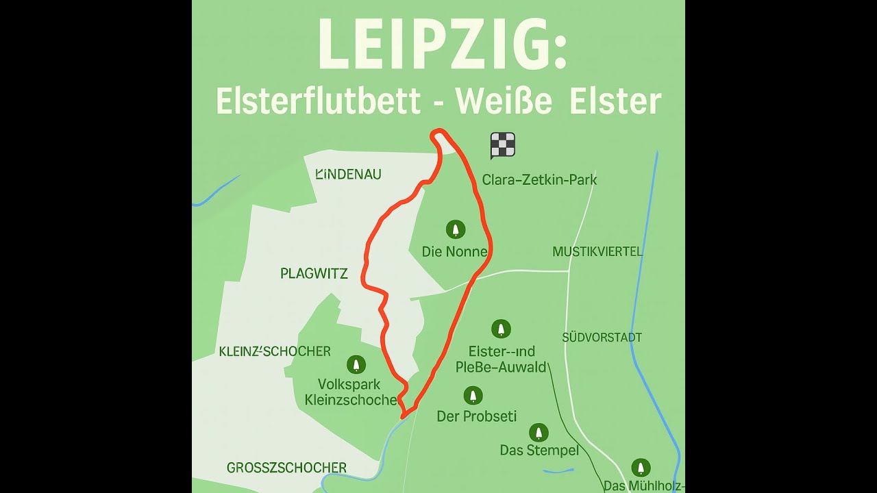 Zweistündige SUP-Rundtour in Leipzig: Elsterflutbett – Weiße Elster – Elsterflutbett