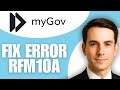 How to Fix myGov Error code RFM10A