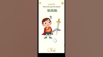 Delete Puzzle, Level 57. Hime him to get a sword 🗡⚔. #GameAndroid