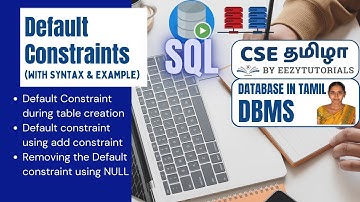 4.5 தமிழில் Default Constraint in SQL