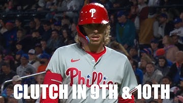 Bryson Stott Homers in 9th, Then Hits a Go Ahead Sacrifice Fly in 10th for a Comeback Win vs Mets!!