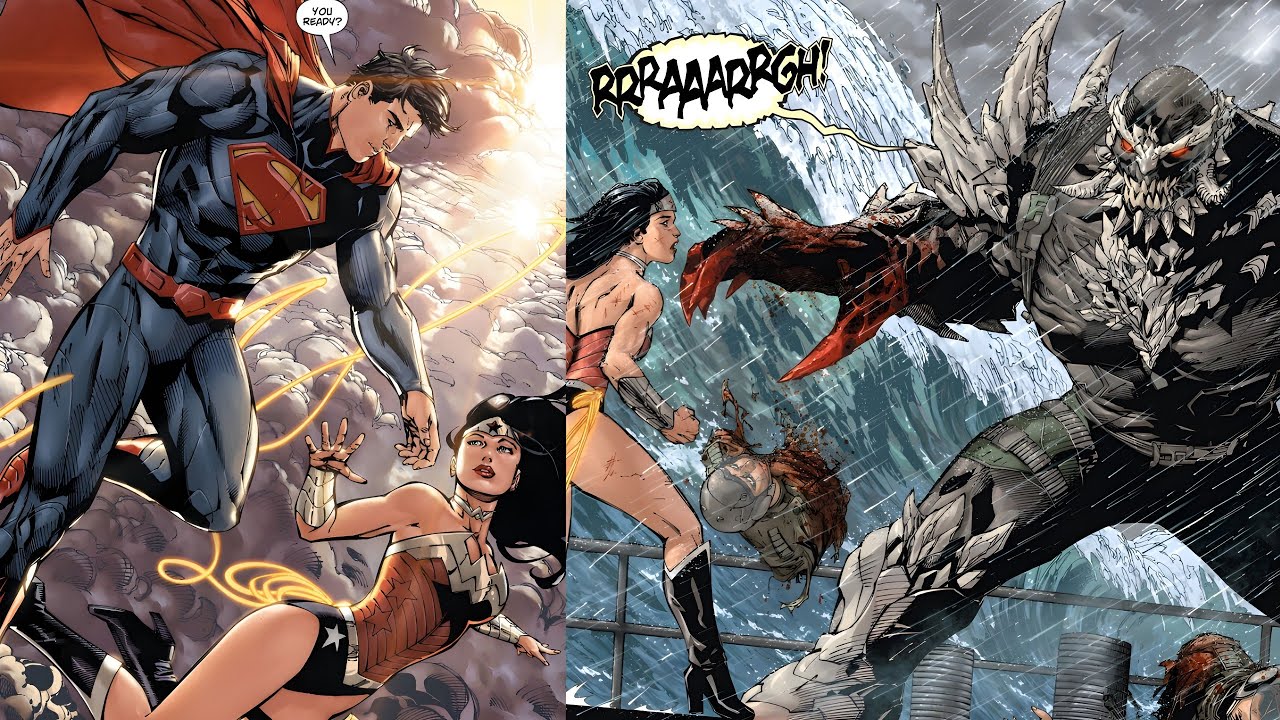 Superman and Wonder Woman navigate challenges, and the unexpected arrival of Doomsday.