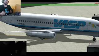 Segundo voo com pedal: 737-200 de SBBR a SBCY no FS2004 (radionavegação raiz)