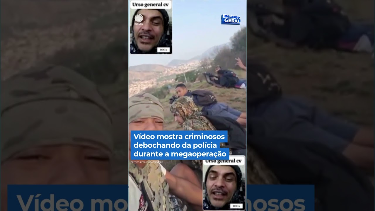 Vídeo mostra criminosos debochando da polícia durante a megaoperação | #balançogeral #shorts