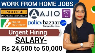 Work From Home Jobs |Salary-50,000|Work From Home|Work From Home Job| Govt Jobs May 2021