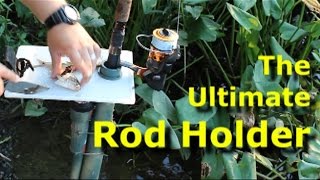 DIY rod holder. Build the ultimate fishing rod holder with built-in cutting board and flashlight so you can see your rod tips and your 