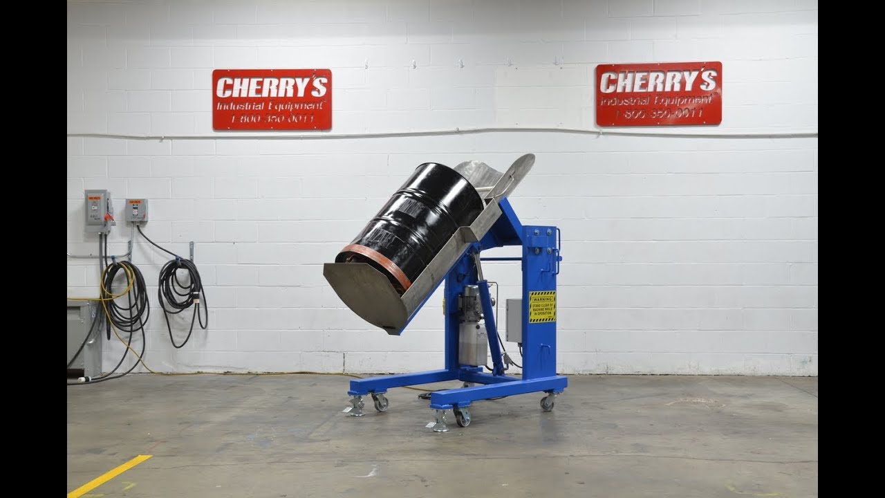 Cherry's Industrial Portable Hydraulic Drum Dumper YouTube