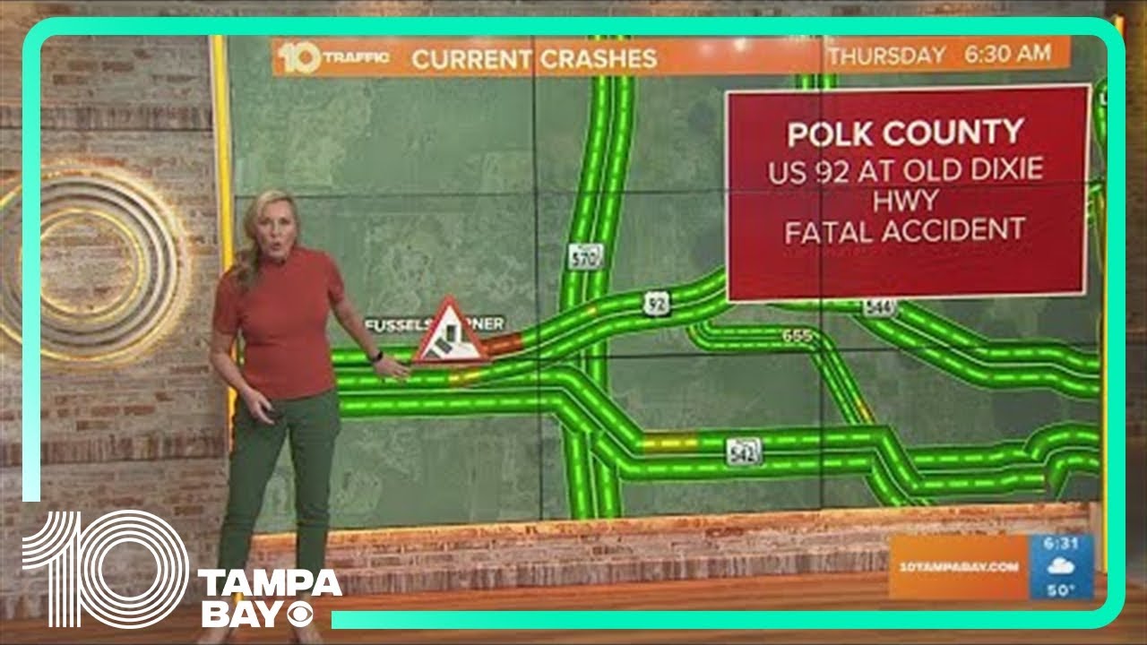 Polk County deadly crash causing traffic delays - YouTube