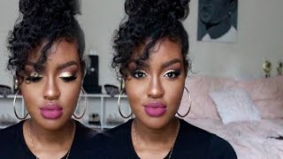 Yellow Cut Crease With Purple lips| (Being Extra) Tutorial screenshot 3