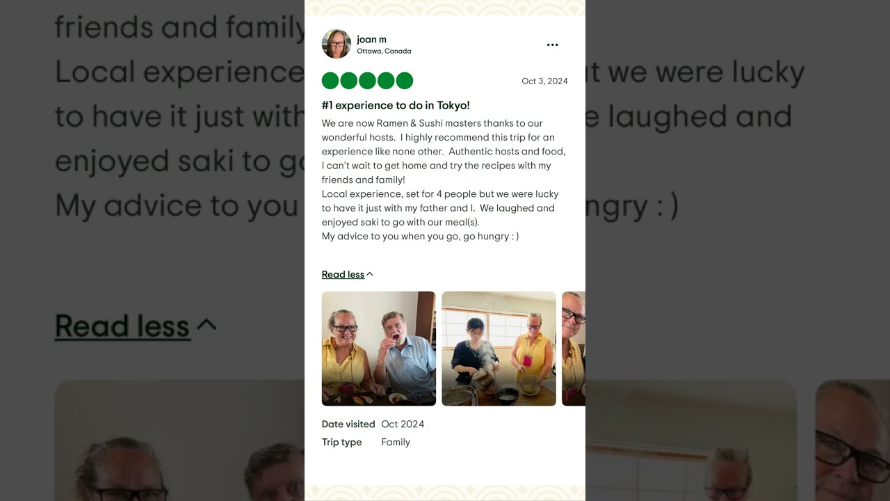 best ramen cooking classes in Tokyo authentic hosts sushi