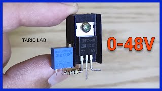 Adjustable Power Supply 0-48V Using Irfz44N