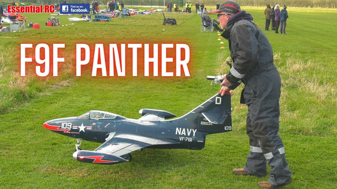 Grumman F9F Panther RC turbine jet YouTube