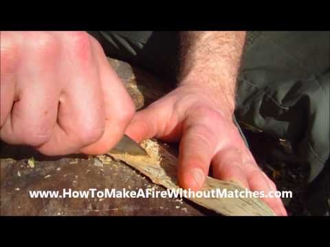 How To Start A Fire Without Matches - Sparks - FireSteel and Birch Bark