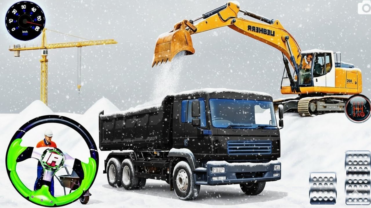Snow Offroad JCB Builder Construction 3D #1 - City Road Builder Excavator Trucks - Android Gameplay 