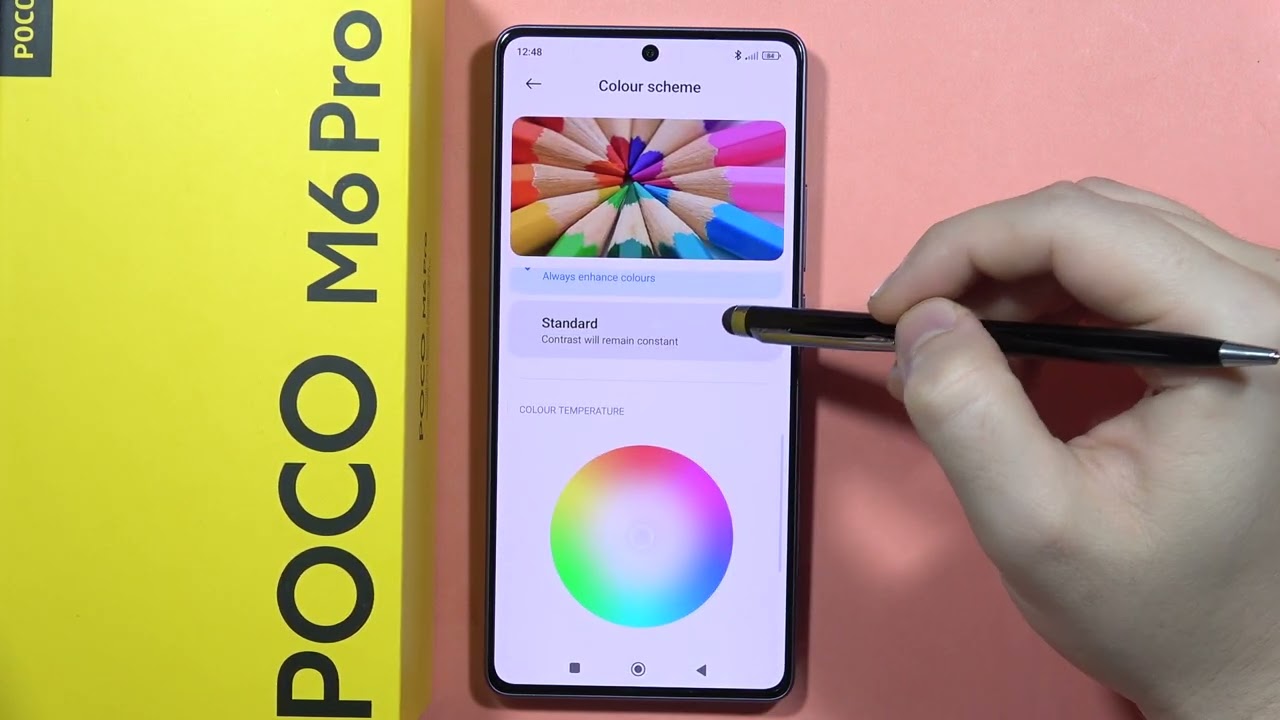 POCO M6 Pro: Adjust Display Colors - Manage Colour Scheme on POCO M6 Pro 