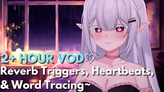 ASMR Reverb Triggers, Heartbeats, & Word Tracing! ~ ♡ (Binaural) (3DIO)