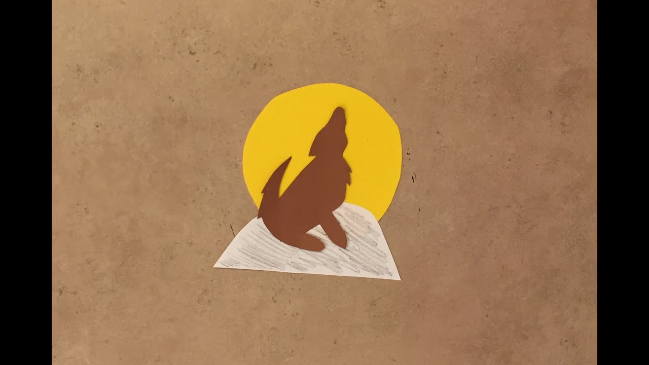 Easy Coyote Howling at the Moon Craft 🌙 Free Desert Printables for Kids