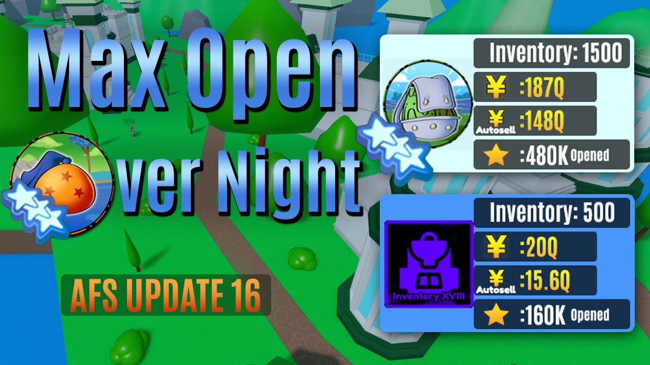 Max Open Over Night! Anime Fighters Simulator Update 16