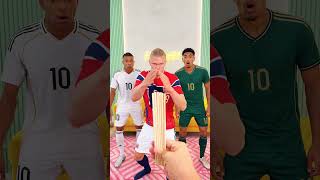 Haaland's Kung Fu Chopstick Trick Left Mbappé & Yamal Speechless 🤯🥢🧦 #shorts  #haaland #mbappe
