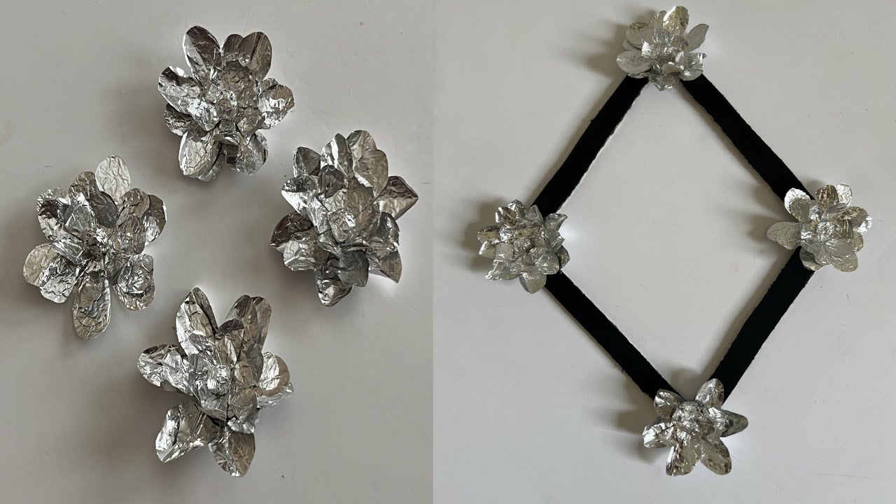 Aluminum Foil Flower Wall Hanging/Wall Art/Wall Decoration/Wall Sticker/Aluminum Foil Flowers