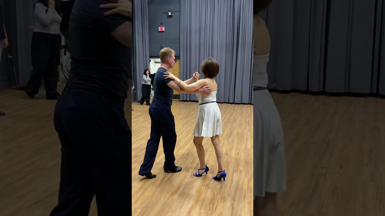 Night Club 2-step intermediate lesson: Left Turn/Cross Step w/Underarm Turn Left. Bloomington, MN.