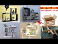 4 Cardboard Box Wall Shelf Decorating Ideas DIY Wall Shelf Decor Easy Crafts 