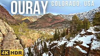 Ouray Colorado 🇺🇸 - Small Mountain Town Walking Tour | 4K HDR