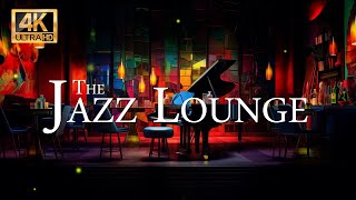 4K UHD Smooth Jazz Lounge| Relaxing Jazz Music |  | Tranquil Evening Vibes | Urban Lounge Atmosphere