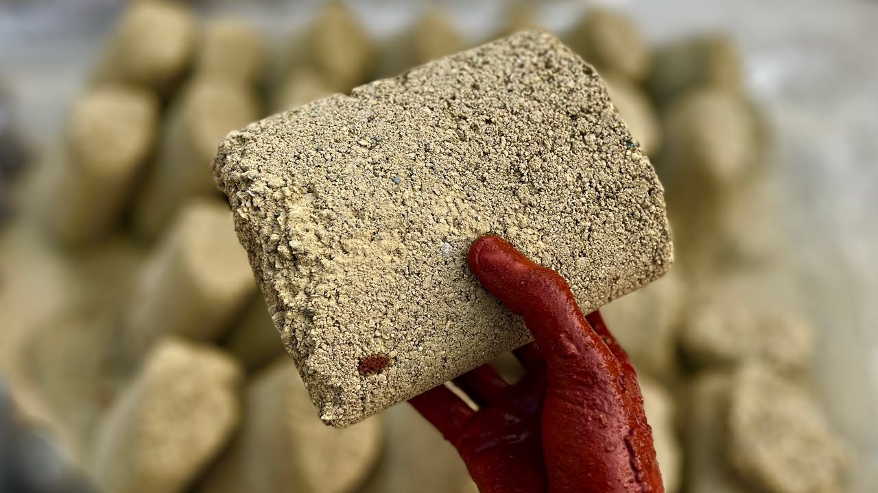 New || Yellow Block texture Floor crumbling with coloured hands asmr #insane 