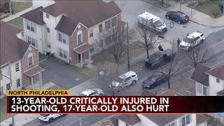 13-year-old critically injured in double shooting
