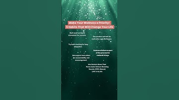 Make Your Wellness 💆 a Priority! 5 Habits That Will Change Your Life  #shorts #healthylifestyle