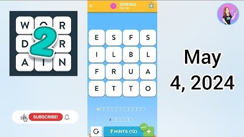 WordBrain 2 Spring Event Day 18 May 4, 2024