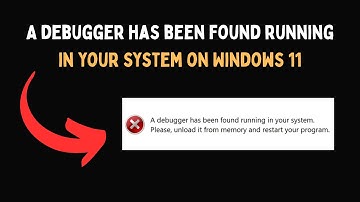 A debugger has been found running in your system on Windows 11