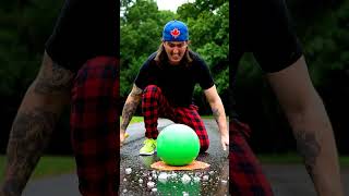 Smashing Frozen Balloon Layers — satisfying ice crush! #ASMR #OddlySatisfying #Challenge