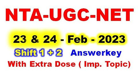 ugc net answer key 2023 | UGC NET 24 february 2023 exam answerkey | Answerkey UGC NET feb 2023