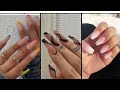 Beautiful modern acrylic coffin nail ideas  nail art compilation