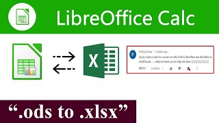 Convert Libreoffice ods file to MS Excel format- without external software || .ods to .xlsx screenshot 3