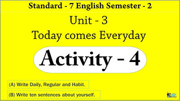 Std 7 English Sem 2 Unit 3 Activity 4