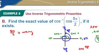 4-6 Example 6 Use Inverse Trigonometric Properties