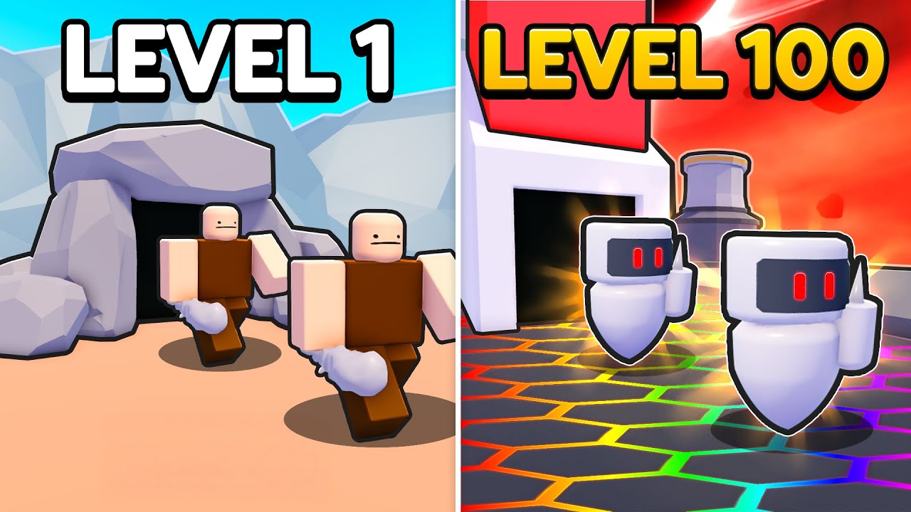 Я улучшил свой уровень с Каменного века до ФУТУРИСТСКОГО в Roblox Battle Ages!