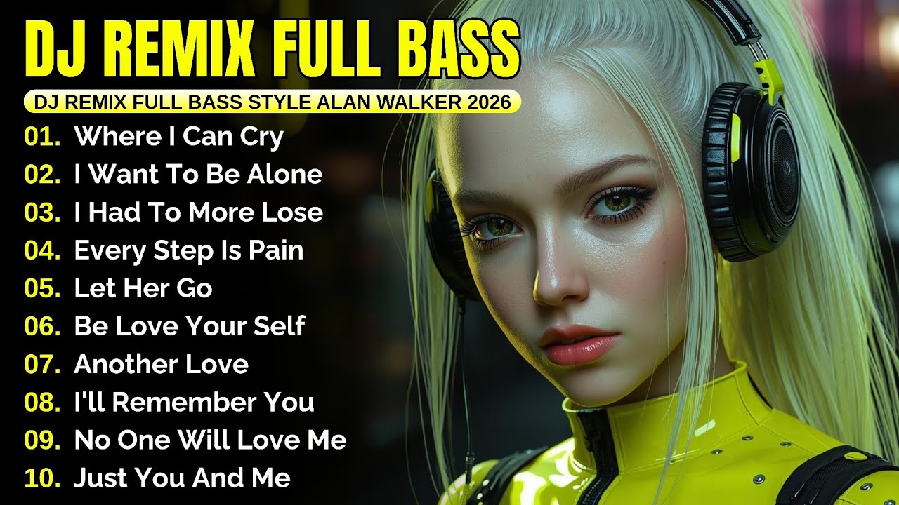 DJ Remix Full Bass Playlist 2025 | Full Album Style Alan Walker 