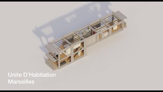 Unite D Habitation Le Corbusier - Visualization, Exploded View and Renderings by Mirta Khairunnisa