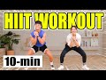 10min HIIT/【超地獄のHIIT👹】最高レベルに激しい筋トレでしっかり脂肪燃焼しよう!!🔥