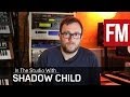 Shadow child in the studio with future music